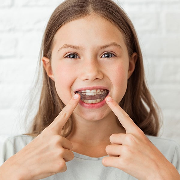 Orthodontic-Appliances Girl with Orthodontic Appliances
